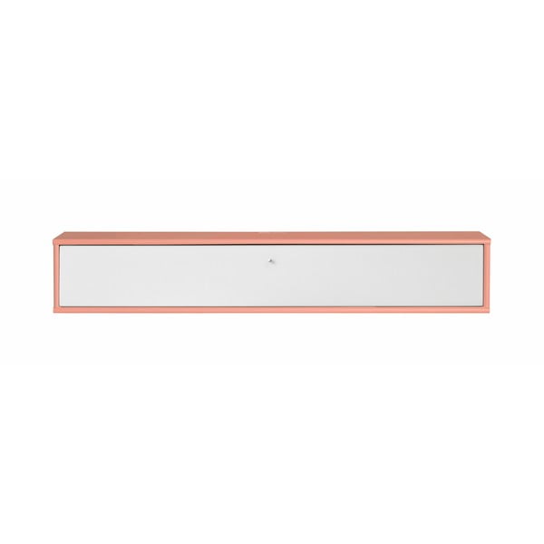 Mobile TV bianco e rosa 133x22x32,5 cm Mistral – Hammel Furniture
