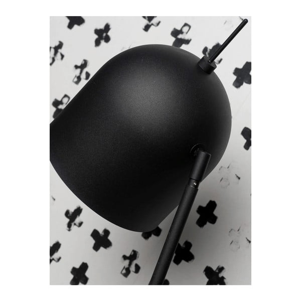 Lampada da terra nera e grigia con paralume in metallo (altezza 147 cm) Madrid - it's about RoMi-image-1