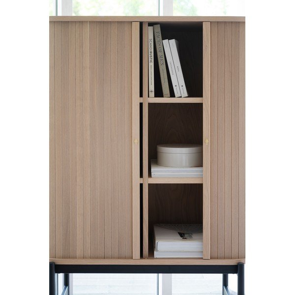 Credenza in legno di rovere colore naturale 102x146 cm Haddington – Rowico-image-1