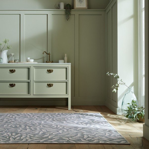 Tappeto lavabile verde chiaro con fibre riciclate 80x150 cm Wallace - Flair Rugs-image-1