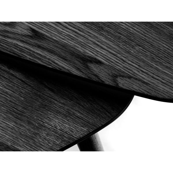 Tavolini neri in set di 2 70x100 cm Adda - Unique Furniture-image-4