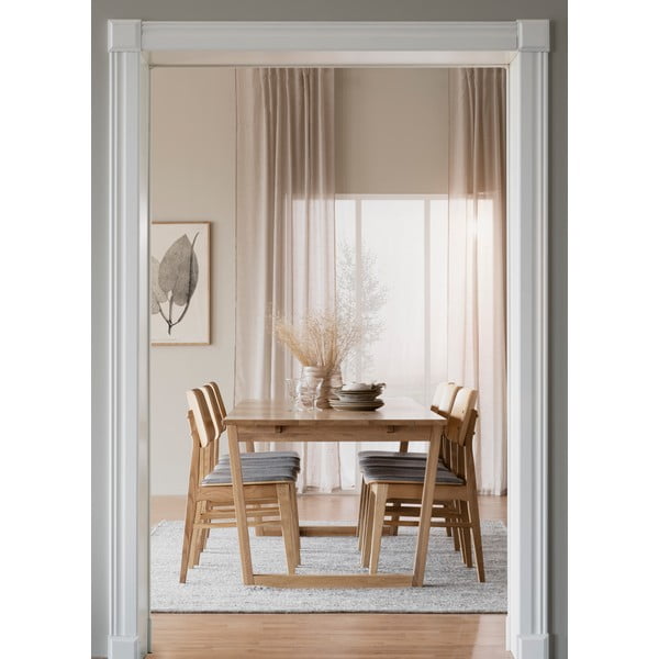 Tavolo da pranzo naturale in rovere decorato, 215 x 96 cm Colonsay - Rowico-image-3