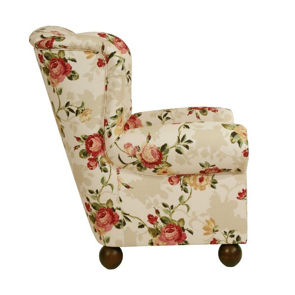 Poltrona a fiori beige Monarch Chenille - Max Winzer-image-1
