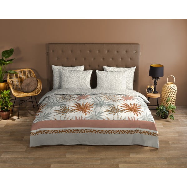 Biancheria da letto in cotone bianco e grigio chiaro per letto singolo 140x200 cm - Good Morning-image-1