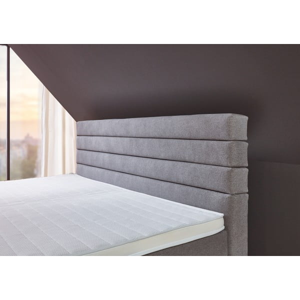 Letto boxspring grigio 180x200 cm Kokomo - Rojaplast-image-3