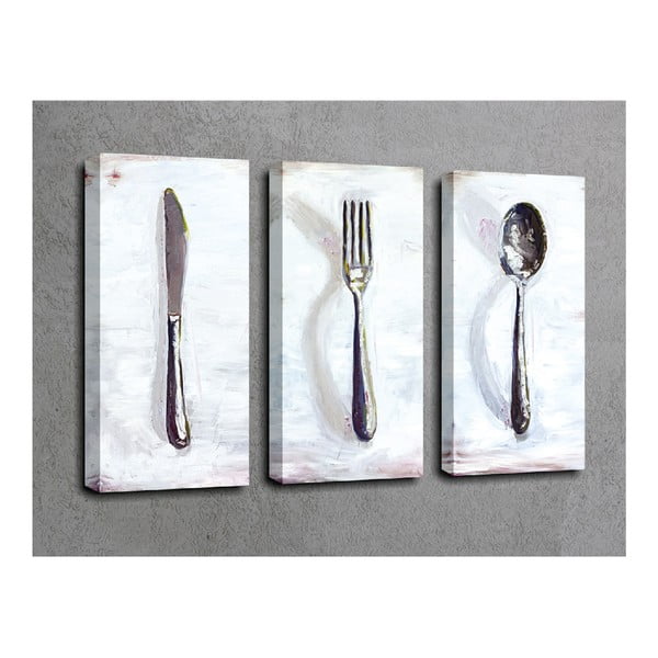 Pittura in 3 parti su tela Cena - Wallity-image-1