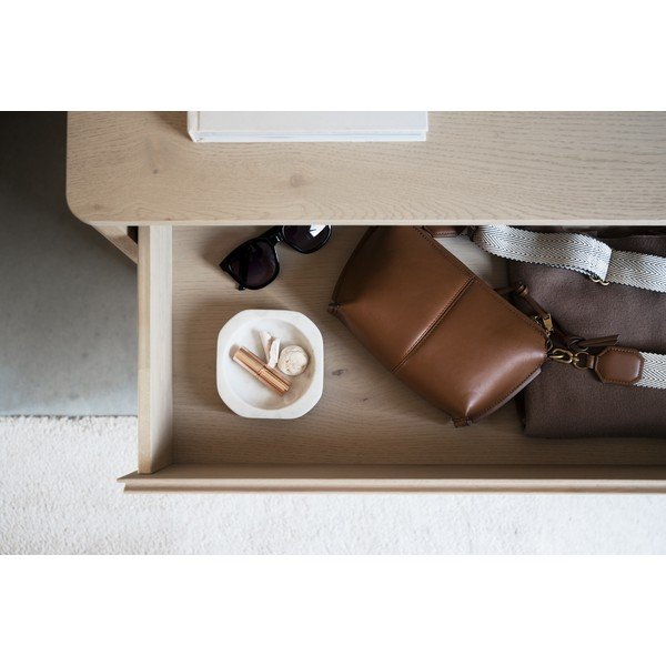 Credenza colore naturale chiaro con effetto rovere 110x70x45 cm Melstone – Rowico-image-2