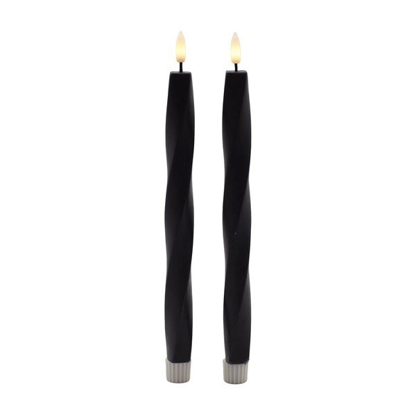 Candele a LED in set con alimentazione a batteria 2 pz (altezza totale 26 cm) Sille Twist – Sirius