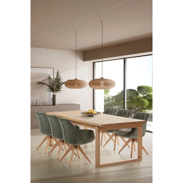 Tavolo da pranzo con piano effetto rovere 100x220 cm Rina – Marckeric-image-4