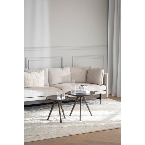 Tavolino rotondo con piano in rovere ø 50 cm Yumi - Rowico-image-1