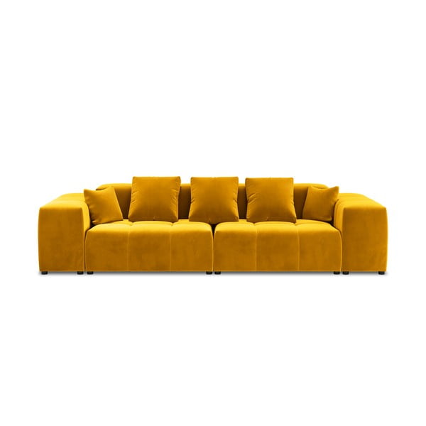 Divano in velluto giallo 320 cm Rome Velvet - Cosmopolitan Design