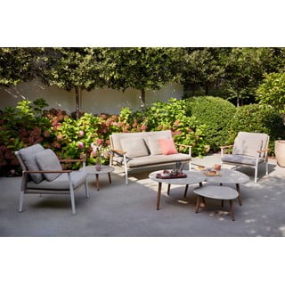 Set da giardino crema per 4 persone Ray - Diphano
