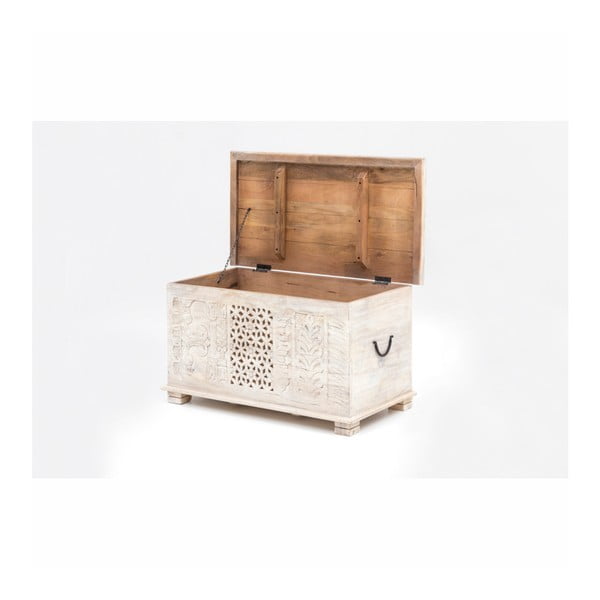 Cassapanca in legno di mango Maharadjah - WOOX LIVING-image-1