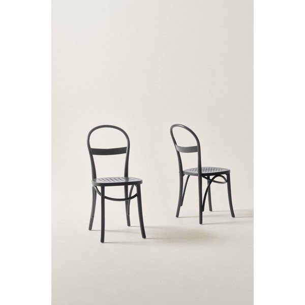 Sedie da pranzo in set nere in faggio massiccio 2 pz Rippats – Jotex-image-1