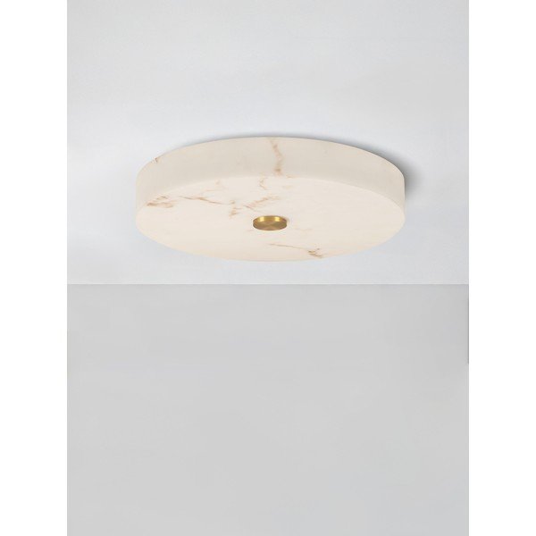 Plafoniera LED color crema/color ottone con effetto pietra con intensità regolabile Serita – Nova Luce-image-3