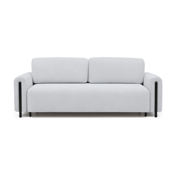 Divano grigio allungabile/con contenitore e rivestimento in bouclé 244 cm Arcadova – ELTAP