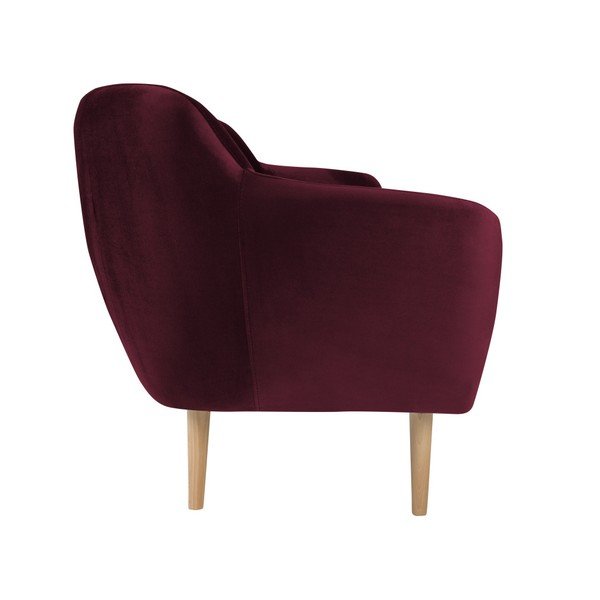 Divano a tre posti rosso vino Benito - Mazzini Sofas-image-1