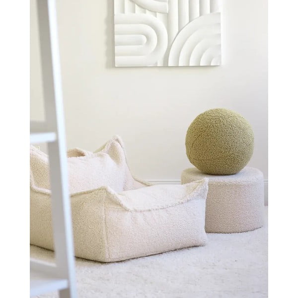 Cuscino per divano da bambini verde con rivestimento in bouclé Ball – Wigiwama-image-4