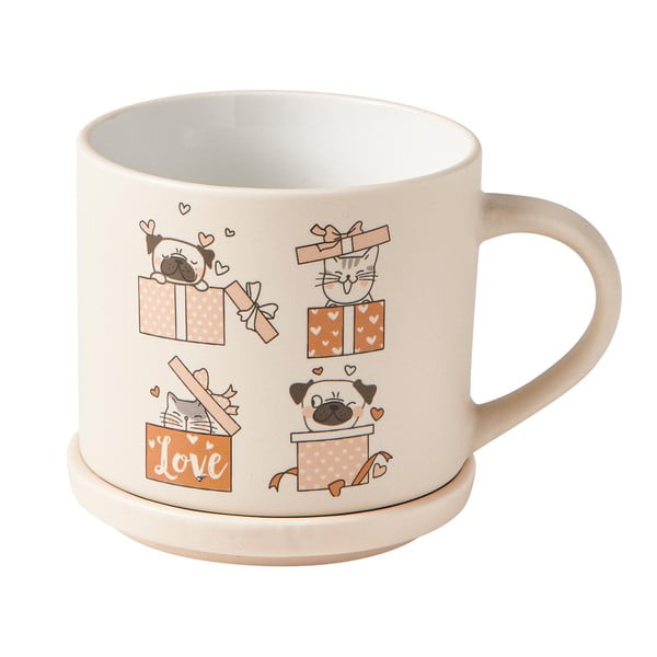 Tazze in porcellana beige-marrone chiaro in set da 2 pezzi 35 ml - Brandani-image-3