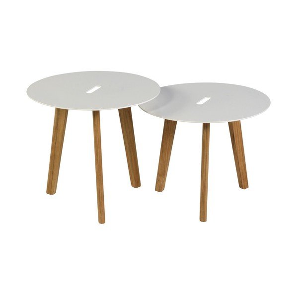 Tavolini da giardino rotondi in set di 2 pezzi ø 50 cm Laura - Exotan