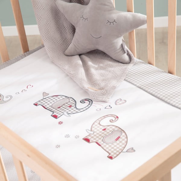 Lettino di colore naturale con ruote 100x75 cm Jumbo Twins – Roba-image-3