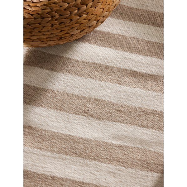 Tappeto bianco/marrone chiaro in lana reversibile/tessuto a mano 200x300 cm Vika – Hanse Home-image-4