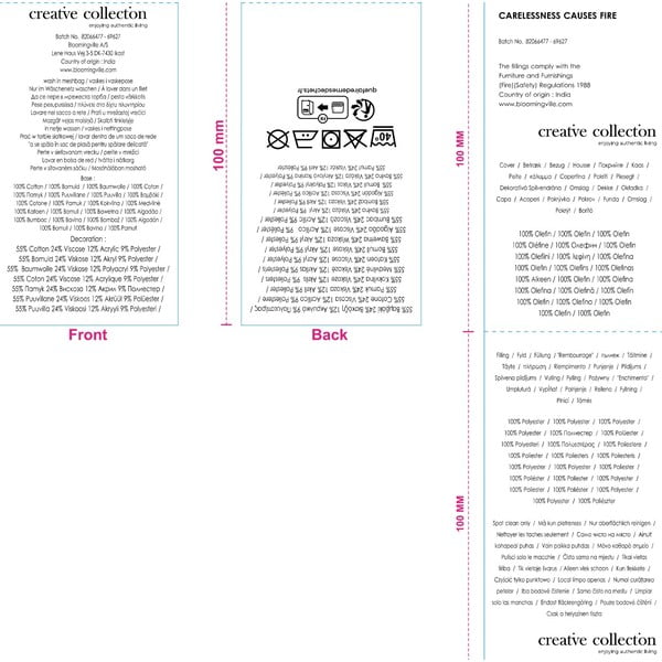 Cuscino decorativo in cotone 50x50 cm Pico - Bloomingville-image-4