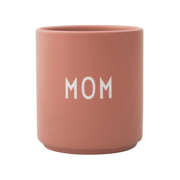 Tazza in porcellana rosa e beige 300 ml Mom - Design Letters