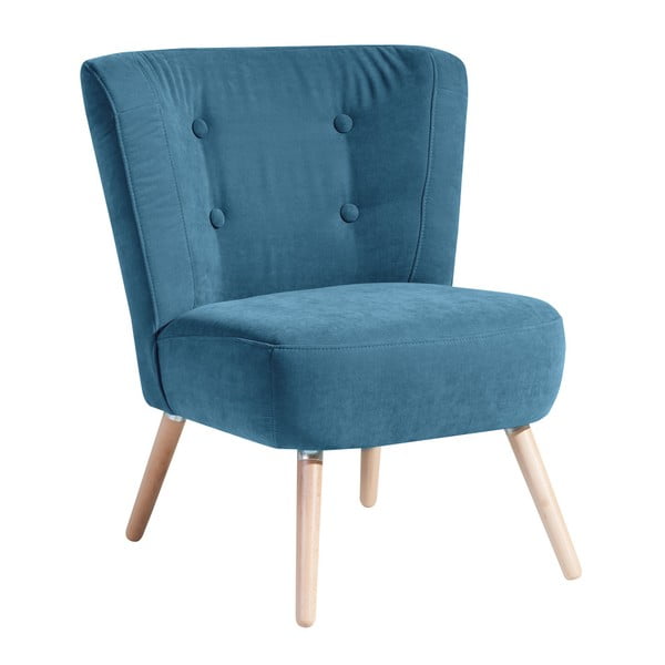 Poltrona blu Neele Velor - Max Winzer
