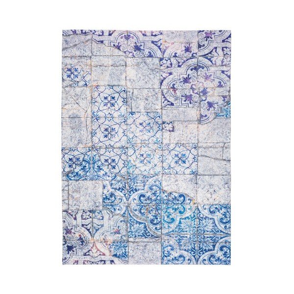 Tappeto grigio e blu Alice, 140 x 200 cm - Universal