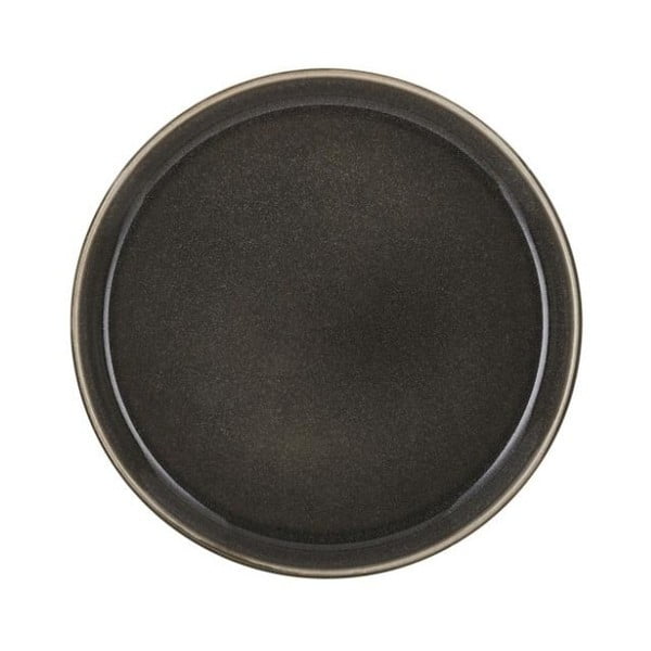 Piatto basso in gres grigio scuro, diametro 21 cm Mensa - Bitz