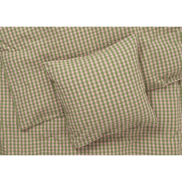 Biancheria da letto  verde e rosa in crêpe per letto singolo 140x200 cm Bæk&Bølge - JUNA-image-2