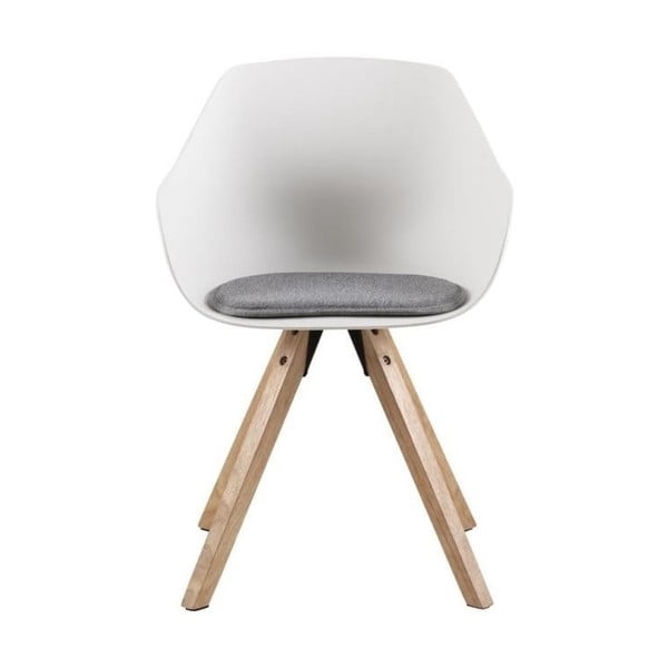 Sedie da pranzo in set bianche/grigie in imbottito con braccioli 2 pz Tina – Actona-image-2