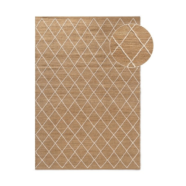 Tappeto di colore naturale in iuta tessuto a mano 200x300 cm Kunu – Hanse Home