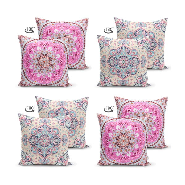 Sada 4 povlaků na polštáře Minimalist Cushion Covers Mandala, 45 x 45 cm