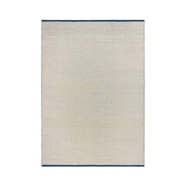 Tappeto blu/beige in lana tessuto a mano 170x240 cm Lenu – noo.ma