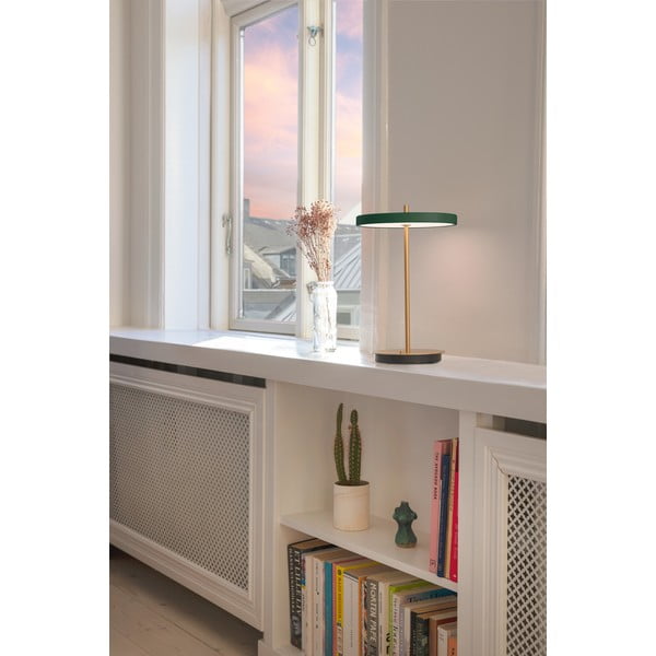 Lampada da tavolo dimmerabile a LED verde con paralume in metallo (altezza 31 cm) Asteria Move - UMAGE-image-3