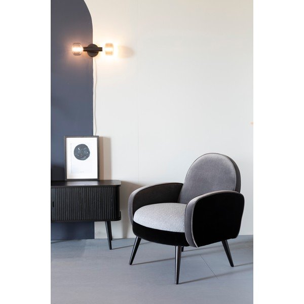 Cassettiera nera con ante scorrevoli Barbier - Zuiver-image-3