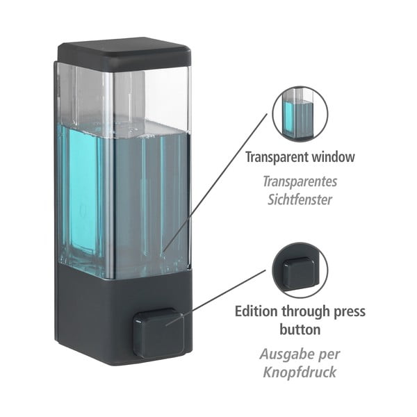Distributore di sapone a parete in plastica da 0,32 l Istres - Wenko-image-3