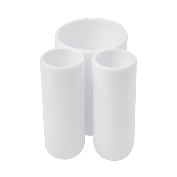 Bicchiere di plastica bianco per spazzolini da denti Touch - Umbra-image-4