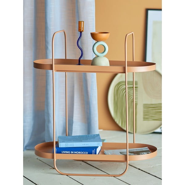 Tavolo portaoggetti in metallo 25x57 cm Reet - Bloomingville-image-1