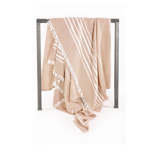 Coperta beige in cotone 150x200 cm Solene – Tiseco Home Studio-image-3