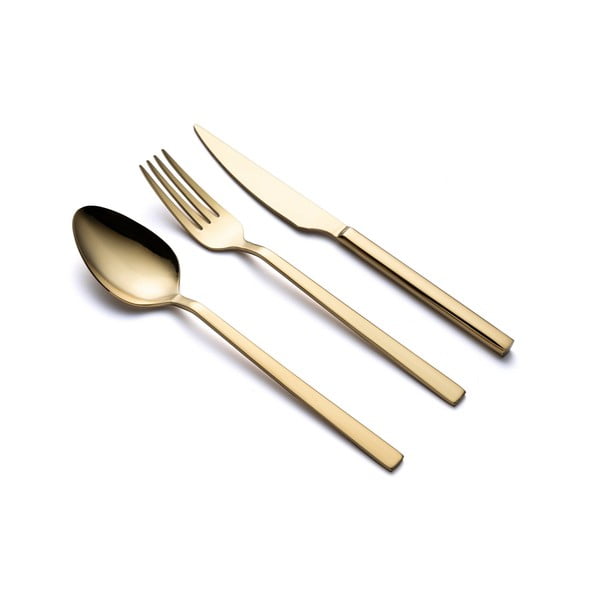 Posate dorate in acciaio inox 12 pz – Hermia