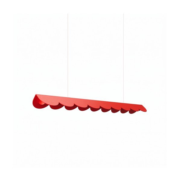 Lampadario LED rosso in alluminio BISCUIT – Thoro