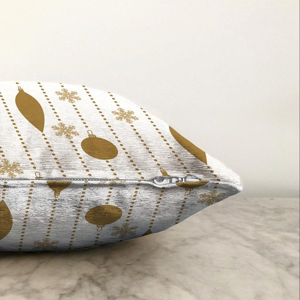 Federa di ciniglia natalizia Ornamenti di Natale, 55 x 55 cm - Minimalist Cushion Covers-image-1
