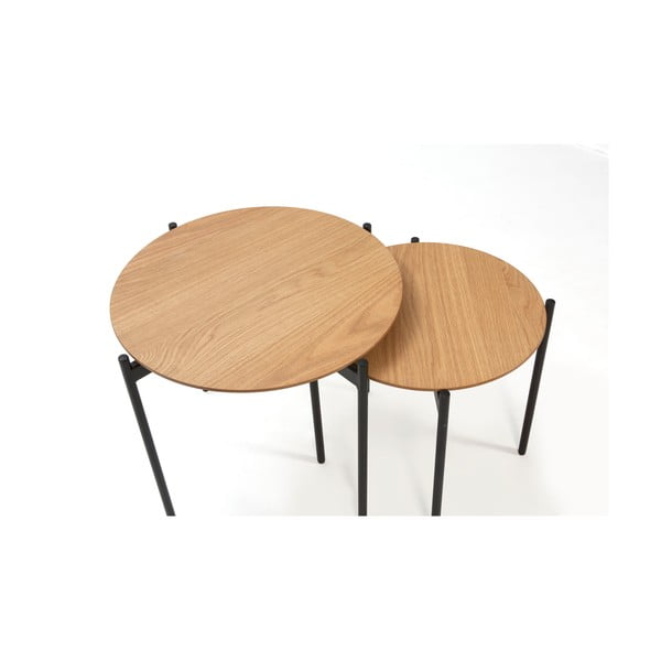 Set di 2 tavoli contenitori in legno Piera - Marckeric-image-3