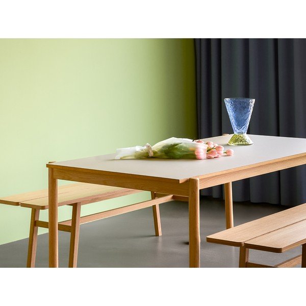 Tavolo da pranzo in rovere 107x190 cm Oblique - Hübsch-image-2