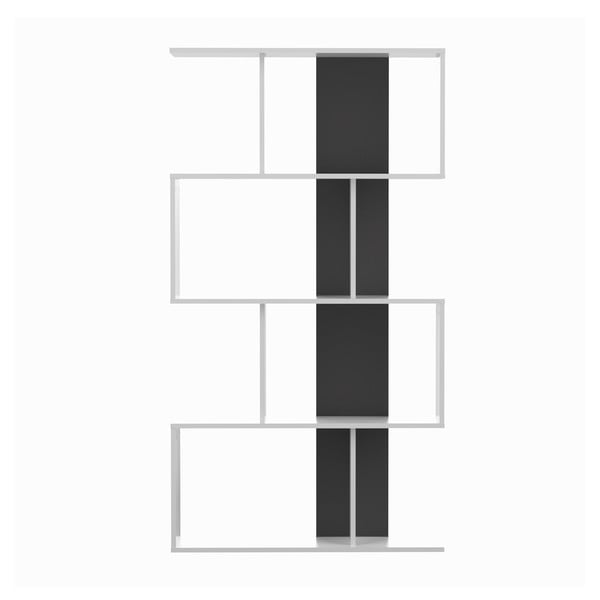 Libreria bianca e nera 89x165 cm Sigma - TemaHome