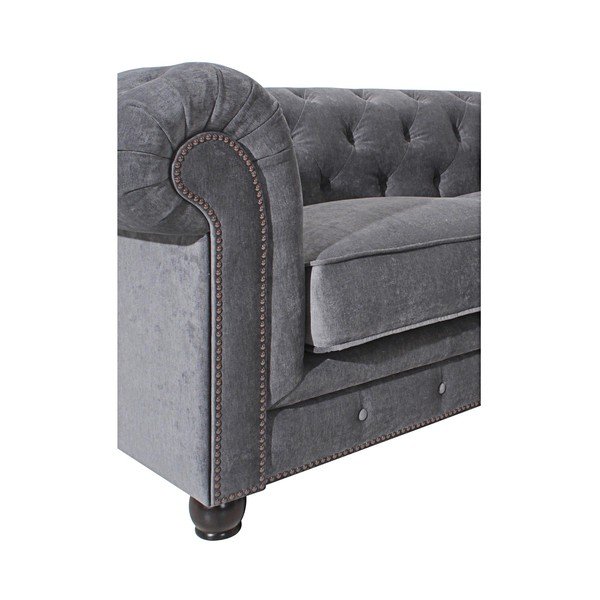 Divano Orleans Velvet grigio, 216 cm - Max Winzer-image-2