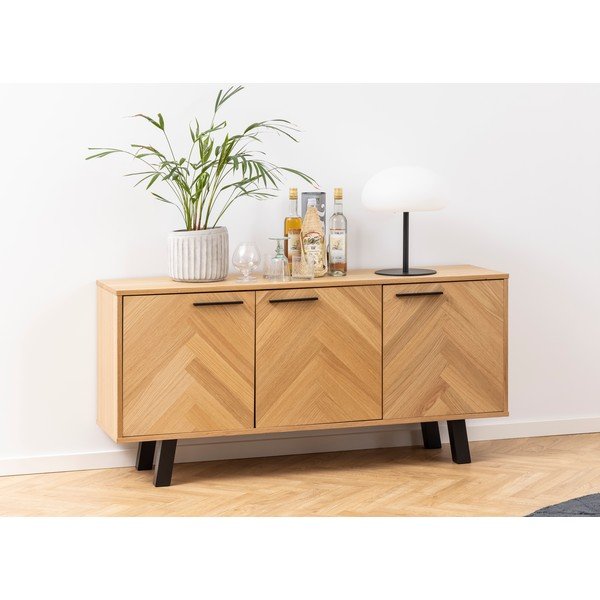 Cassettiera bassa in rovere 150x71 cm Brighton - Actona-image-1
